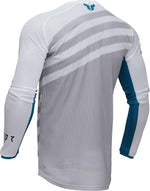Thor Launchmode Vented Raid Jersey - Blue Grey White