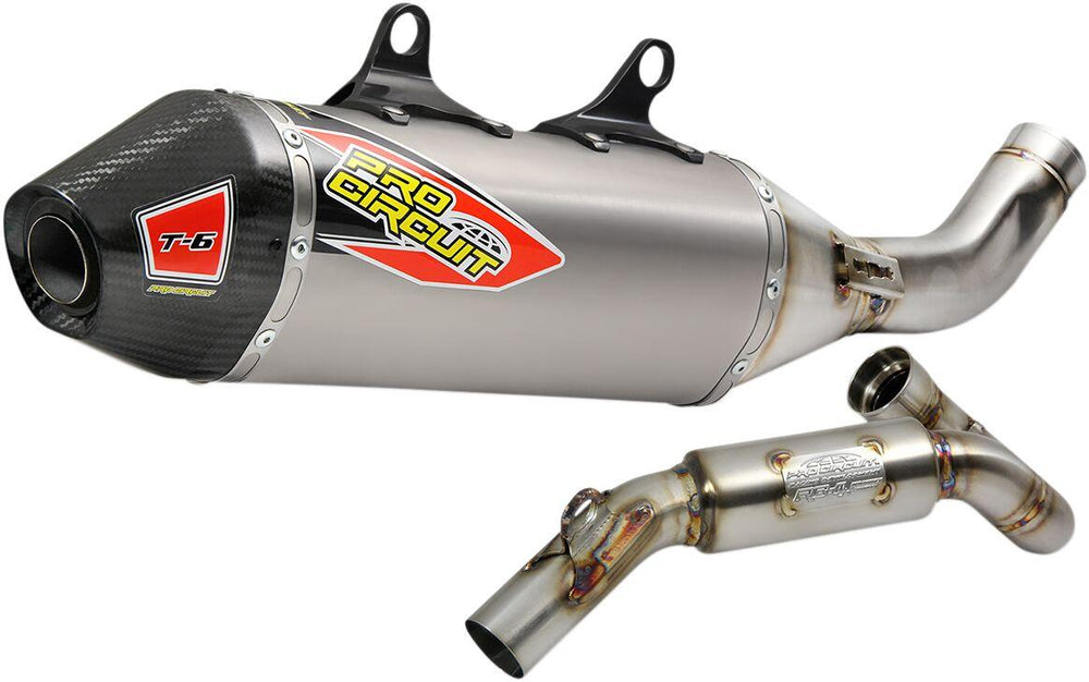 Pro Circuit T-6 Euro Stainless Steel & Titanium Exhaust System For Husqvarna FC450 2018-2021