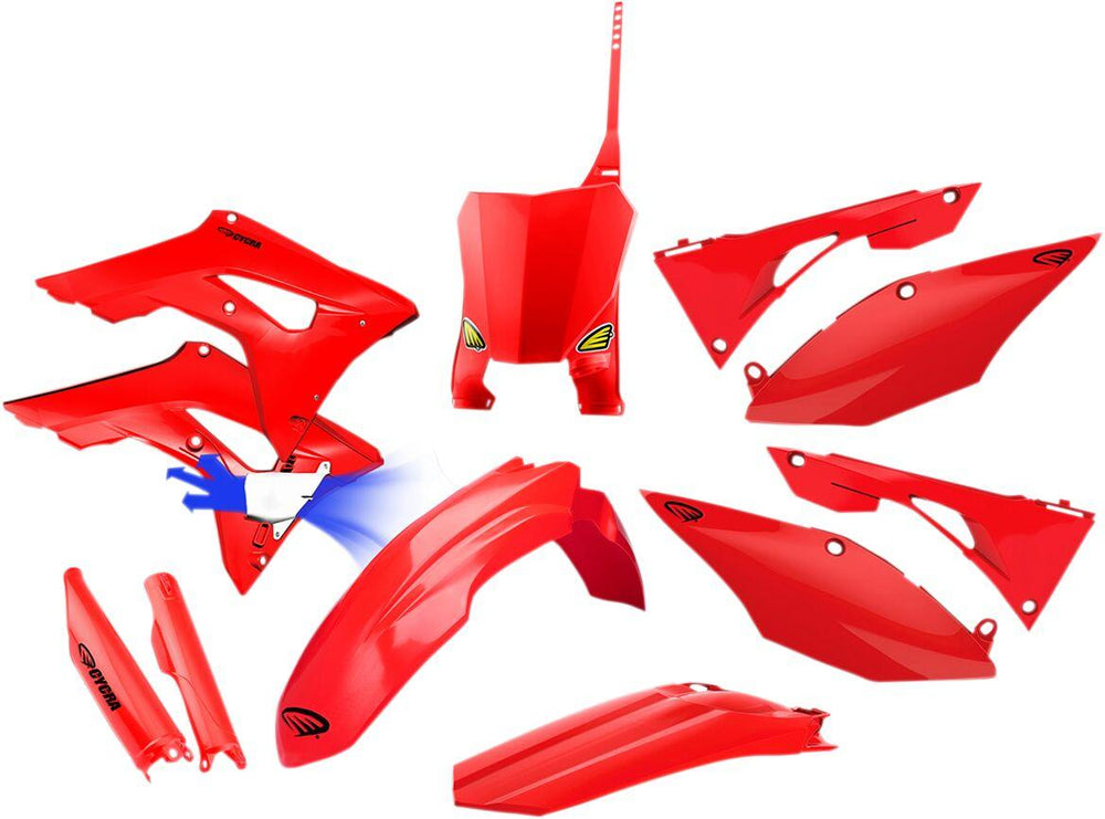 Cycra Powerflow Plastics Kit For Honda CRF450R 2017-2020 - Red