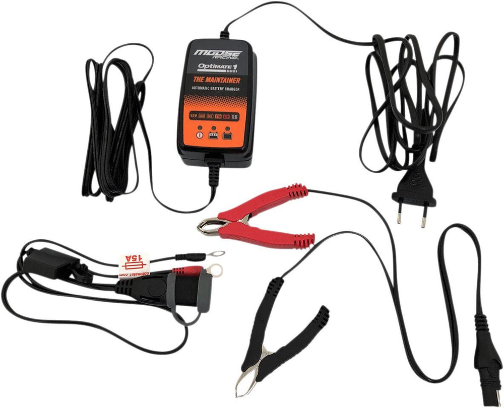 Moose Racing OptiMate 1 DUO Battery Charger With EU Plug