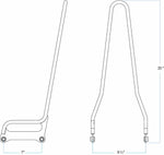 Biltwell EXFIL Sissy Bars For Harley Davidson FLDE 1750 2018-2020 - Chrome
