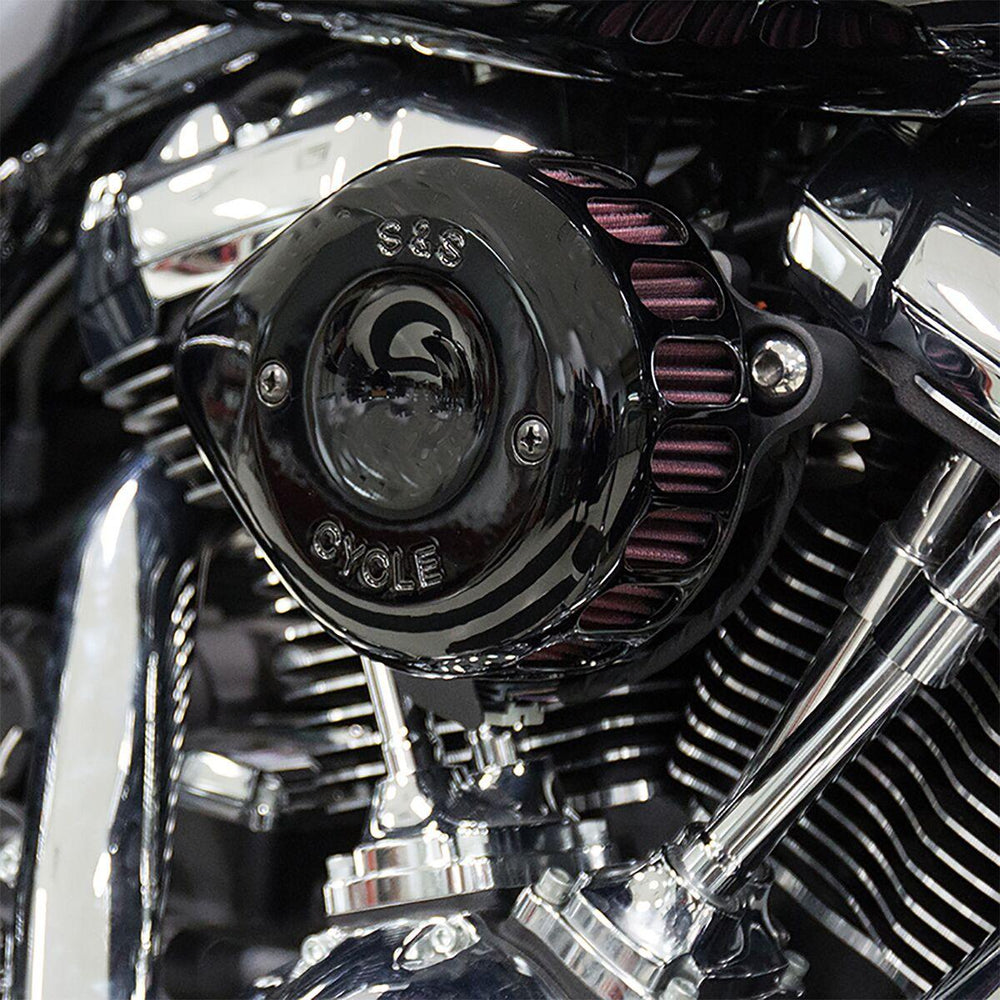 S&S Cycle Mini Teardrop Stealth Air Cleaner Kit For Harley Davidson FLDE 1750 2018-2020 - Black