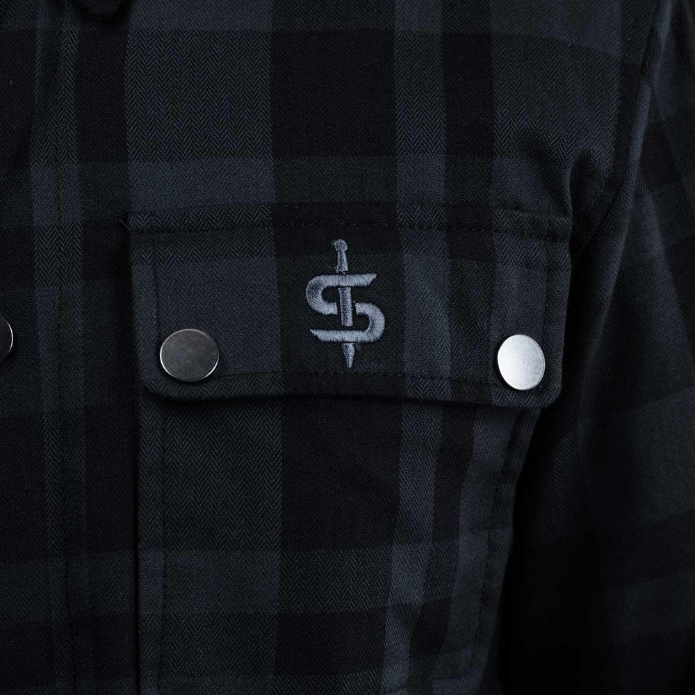 Spada Ember CE Approved Armoured Motorcycle Shirt - Black/Grey