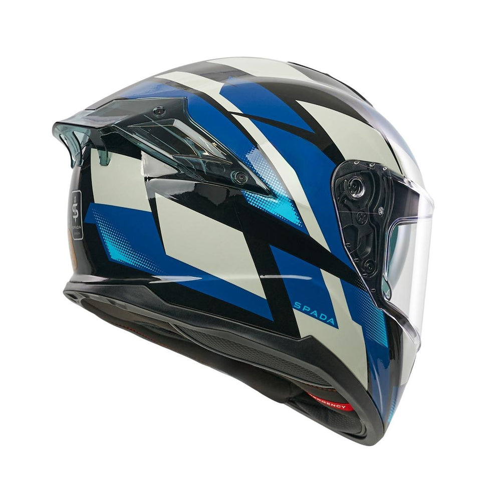 Spada Blade Sabre Full Face Motorcycle Helmet - Blue/Black/Grey