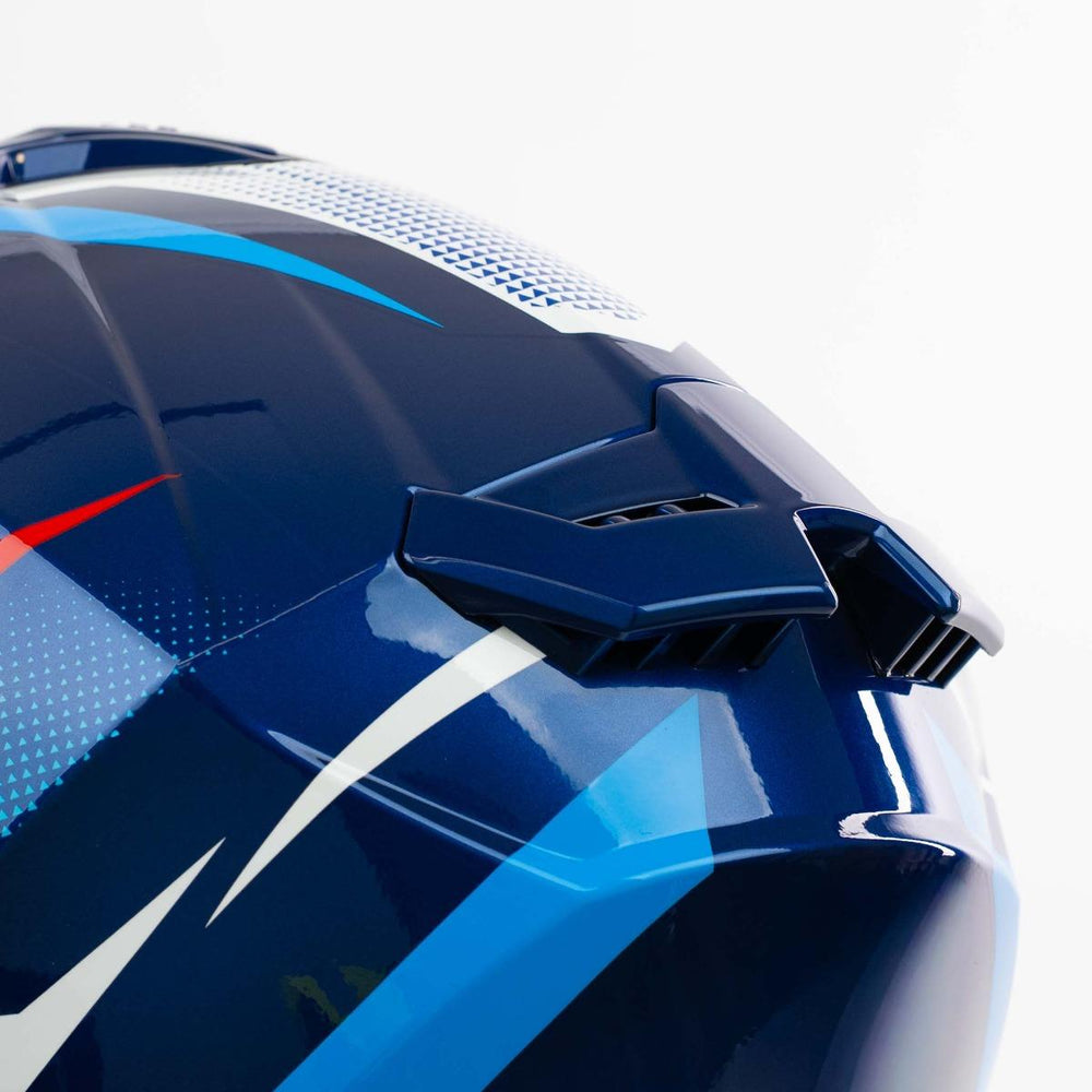 Spada SP18 Vertex Full Face Motorcycle Helmet - Blue/Red/White