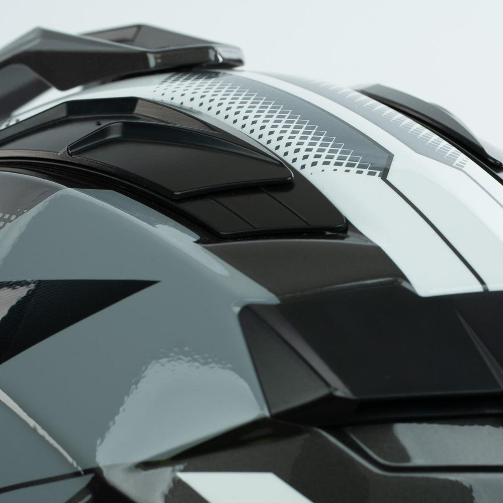 Spada Trailhawk Raptor Adventure Motorcycle Helmet - Black/Grey