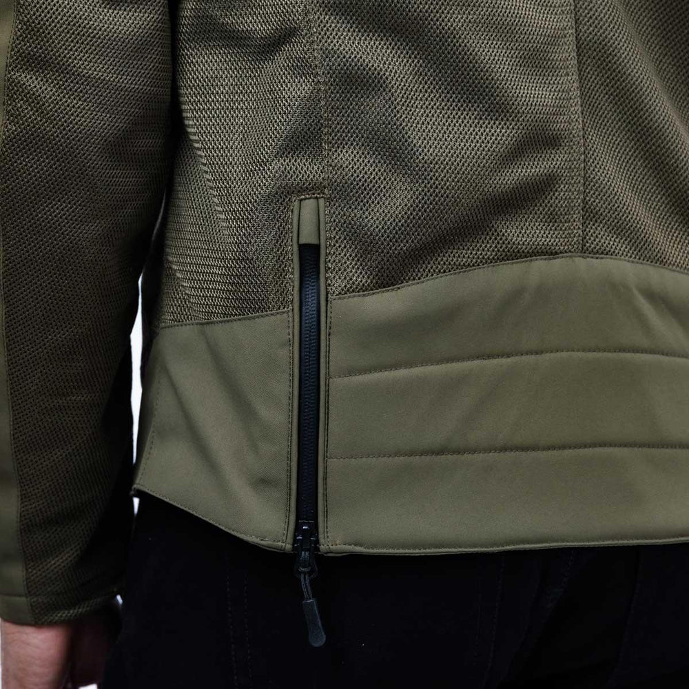 Spada Cafe Air Motorcycle Jacket - Olive Green