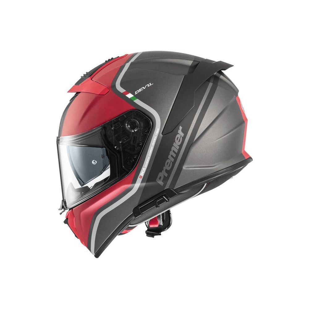 Premier Devil PH Helmet - Gloss/Grey/Red