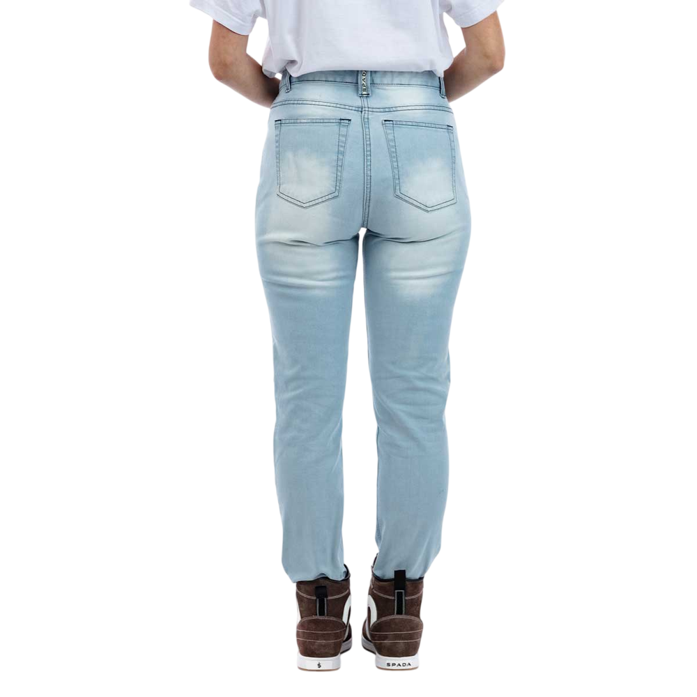 Spada Drifter Ladies Motorcycle Jeans - Short Leg - Beach Blue