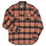 Biltwell Mens Adult Hi Test Flannel Shirt - Black/Rust
