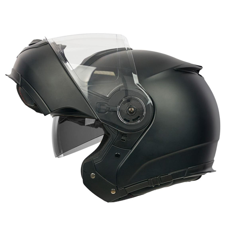 Spada Bastion Flip Front Motorcycle Helmet - Matt Black