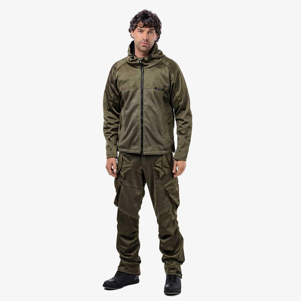 Spada Hooded Air Motorcycle Jacket - Olive Green