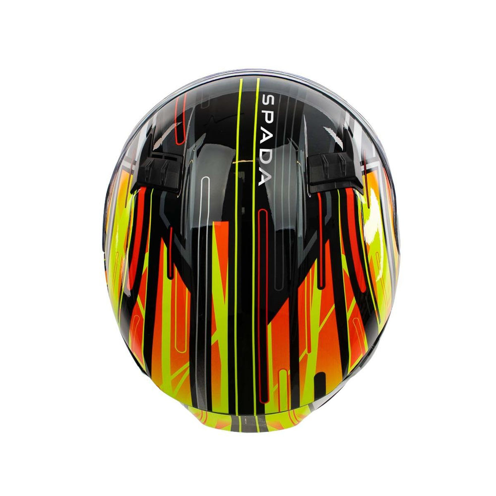 Spada Raiden 3 Cyclone Full Face Motorcycle Helmet - Yellow