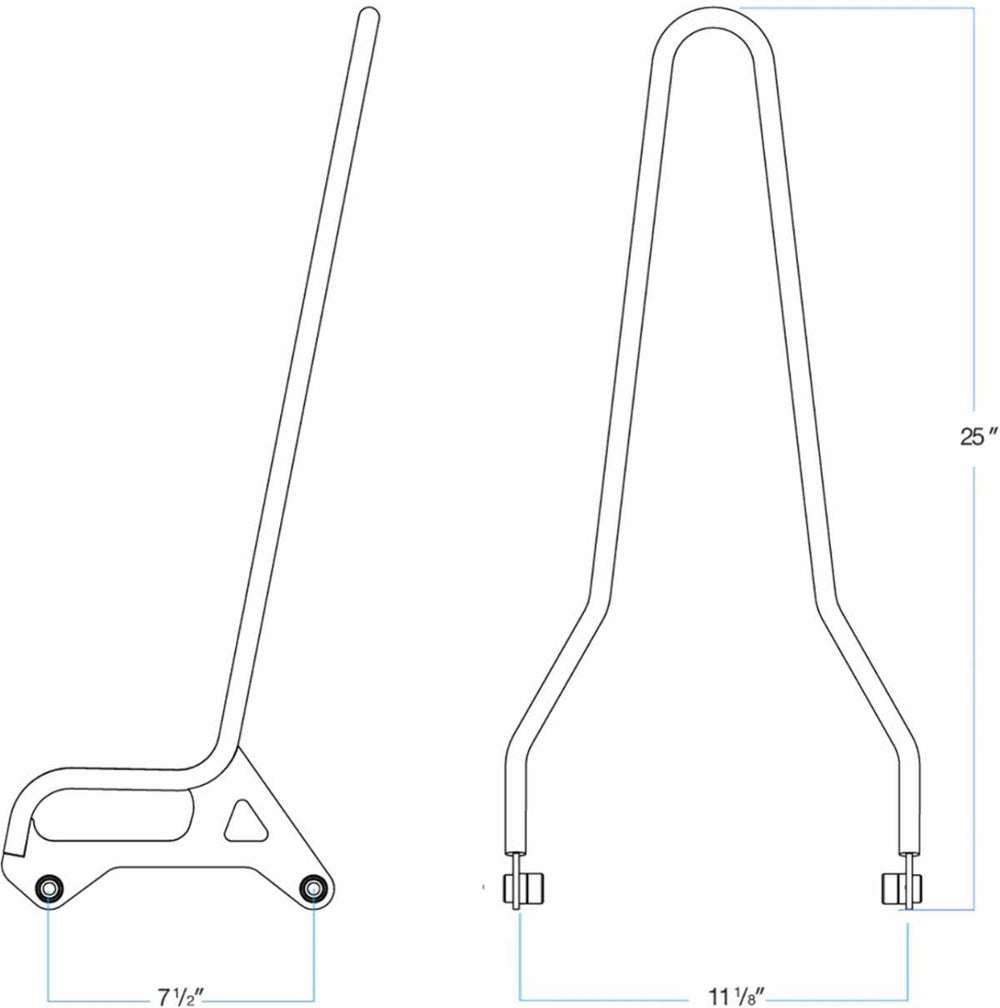 Biltwell EXFIL Sissy Bars For Harley Davidson XL 1200 CX 2016-2020 (US Models) - Chrome