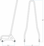Biltwell EXFIL Sissy Bars For Harley Davidson XL 1200 C 1996-2016 - Chrome