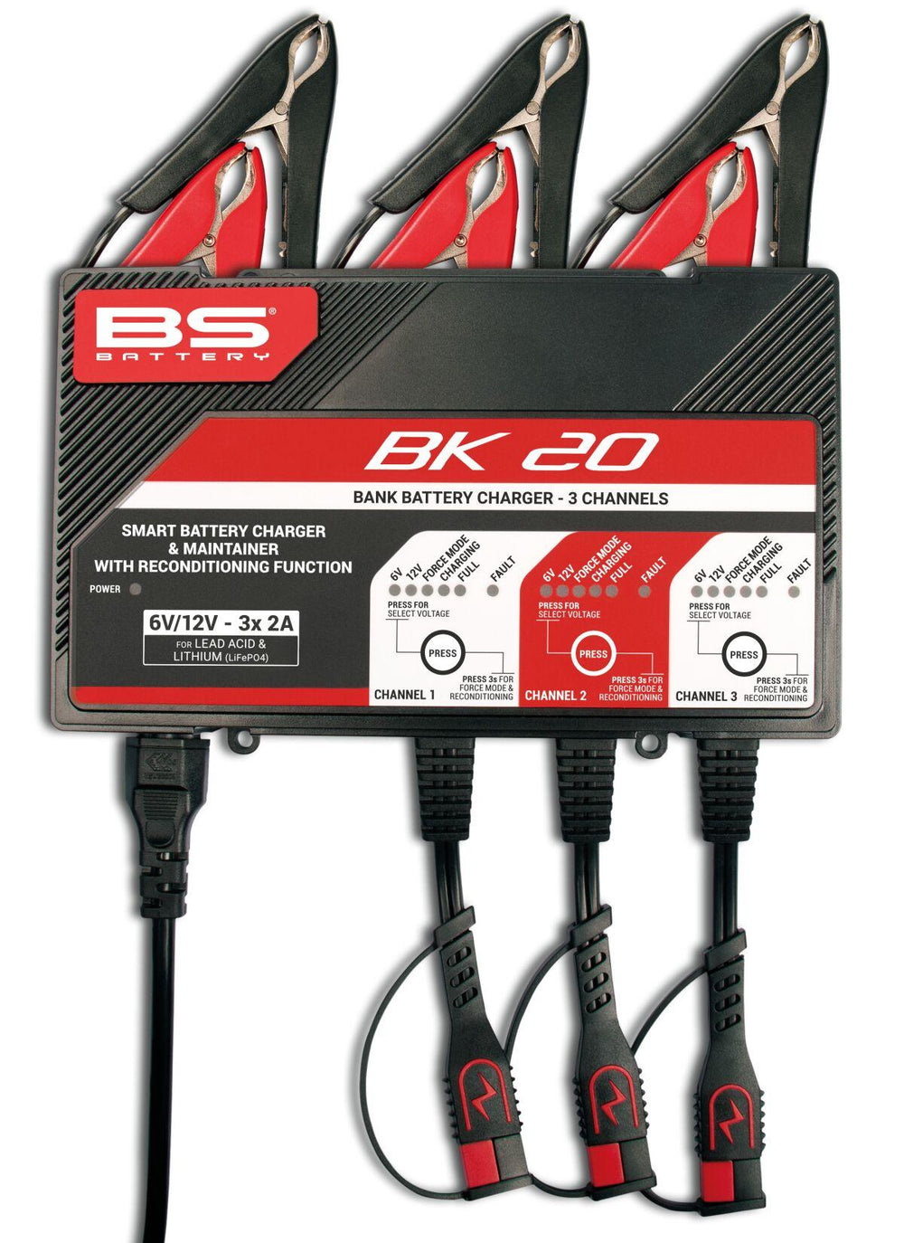 BS Battery Smart Bank Battery Charger & Maintainer With Reconditioning Function