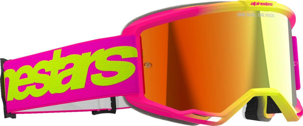 Alpinestars Vision 5 Wordmark Goggles - Pink Yellow Fluo