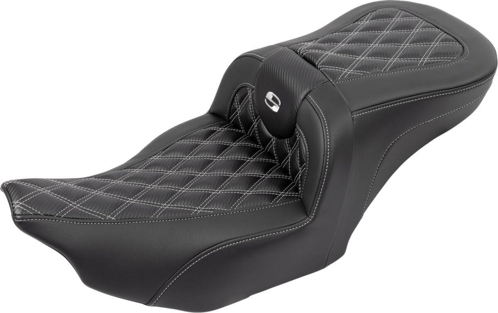 Saddlemen Roadsofa Lattice Stitch Seat For Harley Davidson FLHX 1923 ABS 2024-2026 - Black/Silver