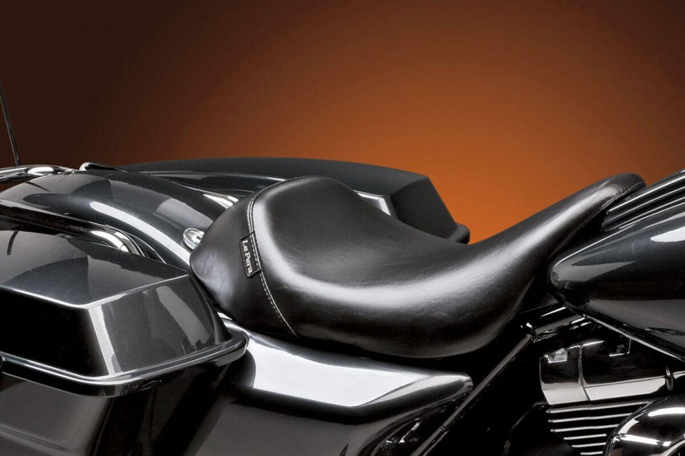 LE Pera Bare Bones Solo Seat For Harley Davidson FLHR 1584 2008-2011 Smooth - Black
