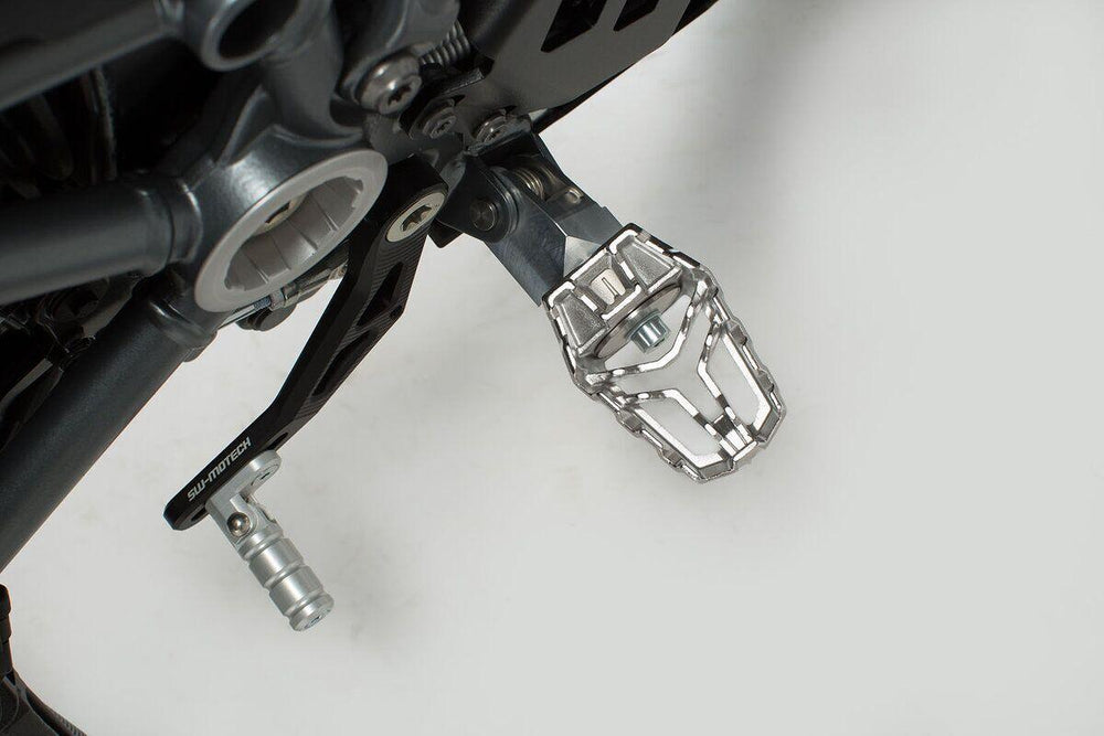 SW Motech Evolution Footpegs For BMW R 1300 GS ABS 2024-2026 - Black/Silver