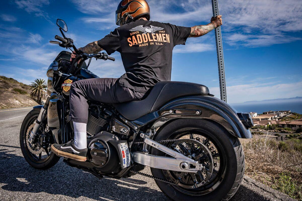 Saddlemen Carbon Fibre Fender For Harley Davidson FLSL 1750 ABS 2018-2021 71cm (28") Rear - Gloss Black
