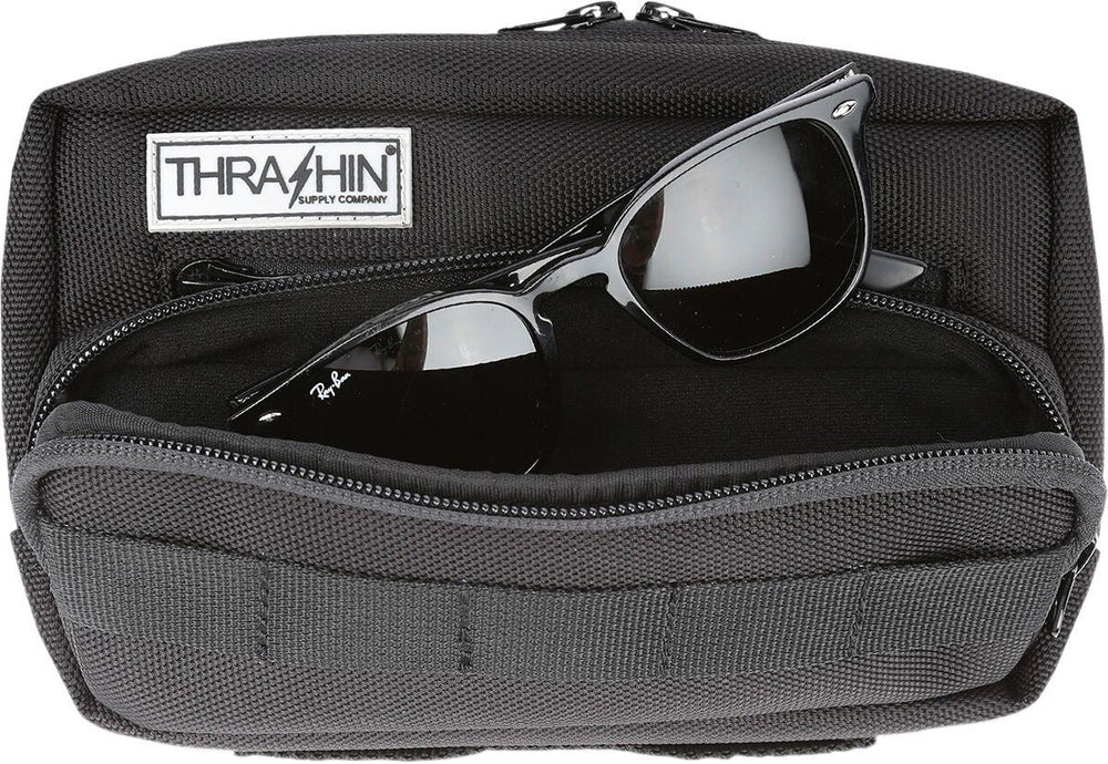 Thrashin Supply Co Handlebar Plus Bag Black - 12.5cm (5") x 22.9cm (9") x 10 cm (4")