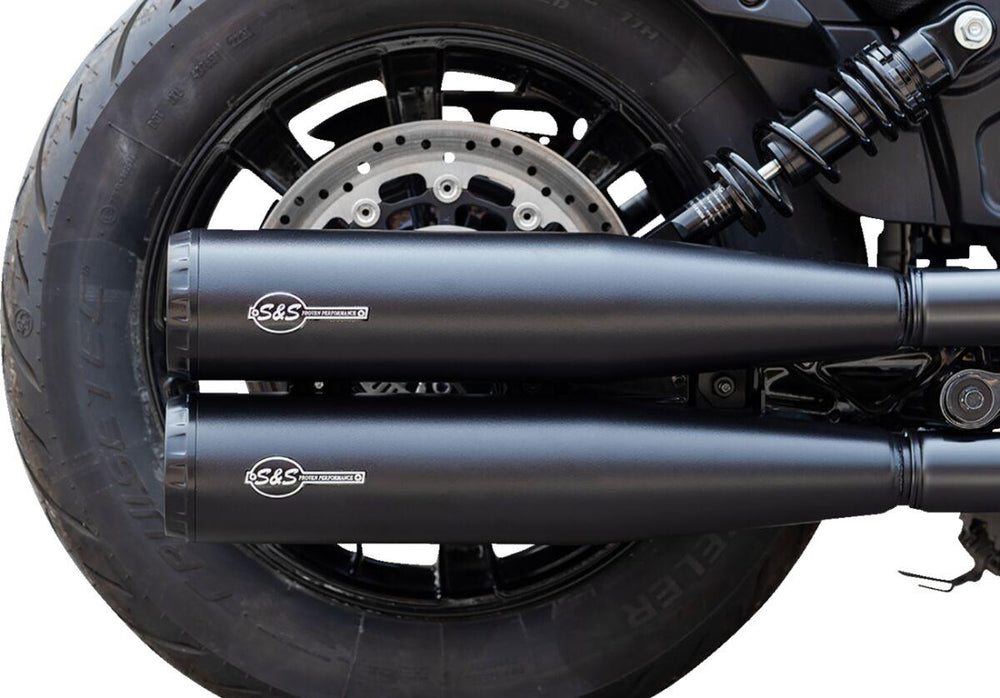 S&S Cycle Grand National Silencers For Indian Scout 60 2019-2022 - Guardian Black