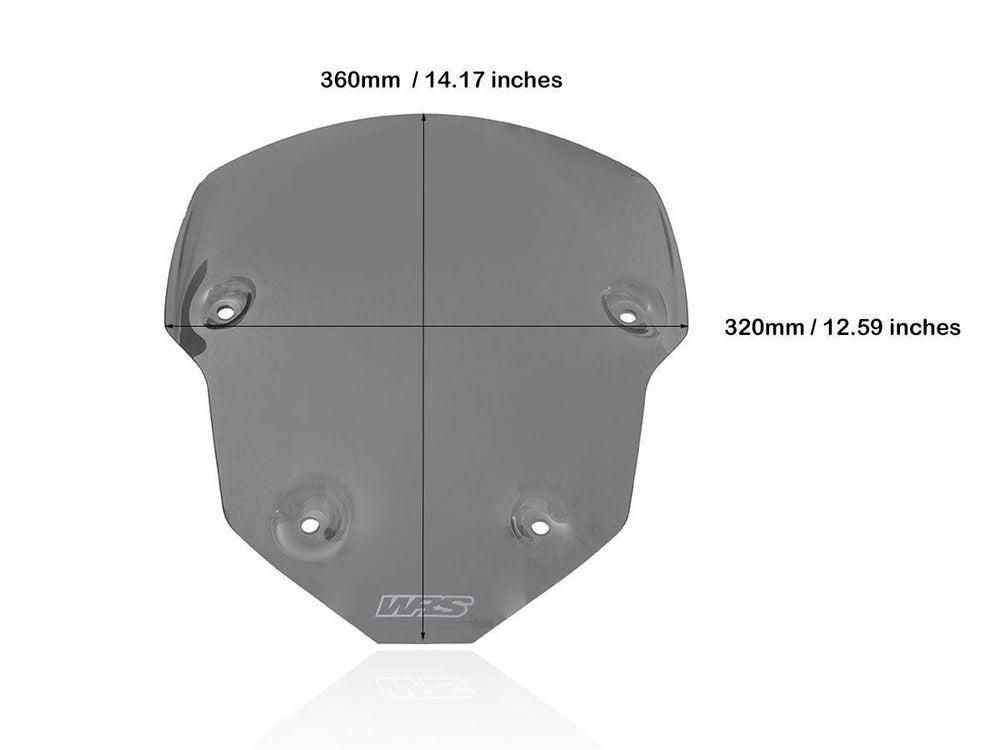 WRS Windscreen For Triumph Tiger 850 ABS 2022-2024 36 cm (14-1/4") - Dark Smoke