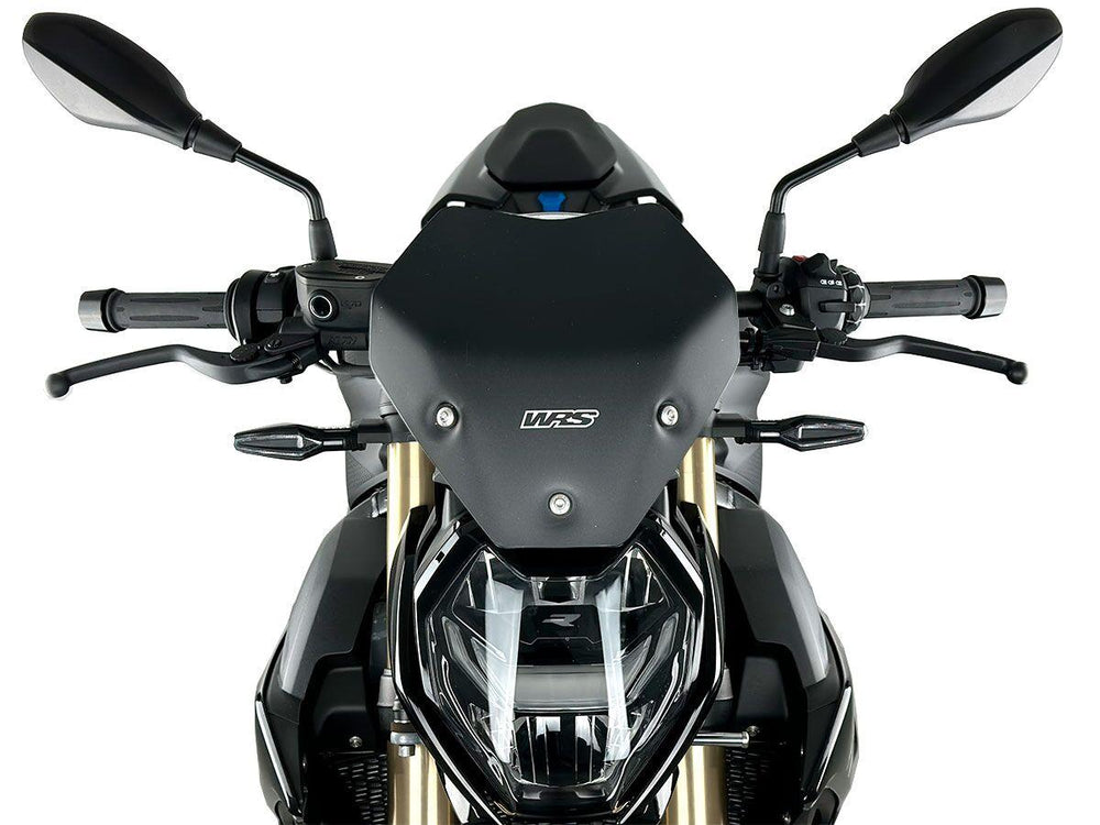 WRS Windscreen For BMW S 1000 R ABS 2022-2024 25 cm (9-7/8") - Black