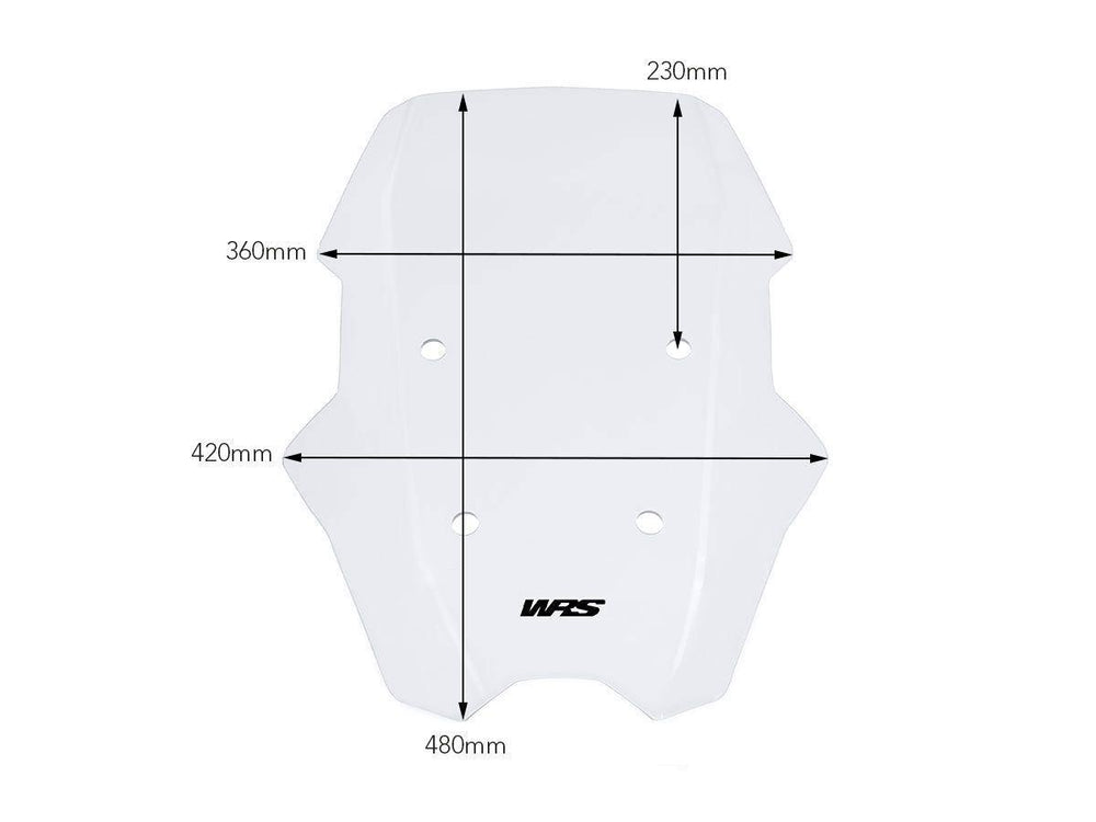 WRS Windscreen For BMW C 400 X ABS 2018-2024 52 cm (20-1/2") - Clear