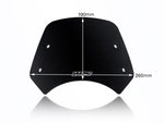 WRS Windscreen For Benelli Leoncino 500 ABS 2017-2023 19 cm (7-1/2") - Black