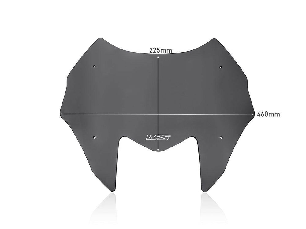 WRS Windscreen for Scooter For Yamaha XP 560 T-Max ABS 2022-2024 22.5 cm (8-7/8") - Dark Smoke