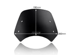 WRS Windscreen For Benelli Leoncino 500 ABS 2017-2023 19 cm (7-1/2") - Black