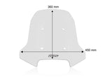 WRS Windscreen Touring CF Moto For CF Moto MT 450 ABS 2024-2026 36 cm (14-1/4") - Clear