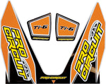 Pro Circuit Ti-6 Exhaust Decals - Black Orange White Yellow