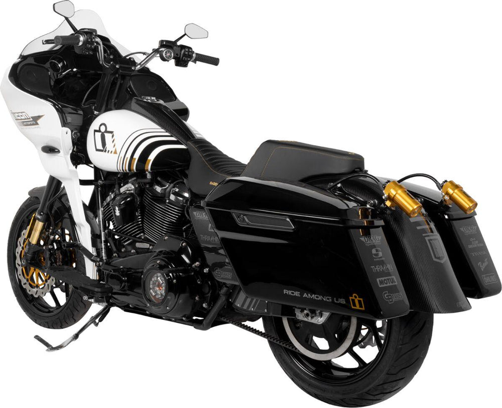 Saddlemen Carbon Fibre Fender For Harley Davidson FLH 1868 ABS 2021 78.7 cm (31") Rear - Gloss Black