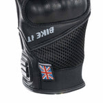 Bike It  UFG Ultimate Streetfighter Leather Motorcycle Gloves Black