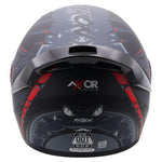 Axor Rage Full Face Helmet - Python Black Grey Red Matt