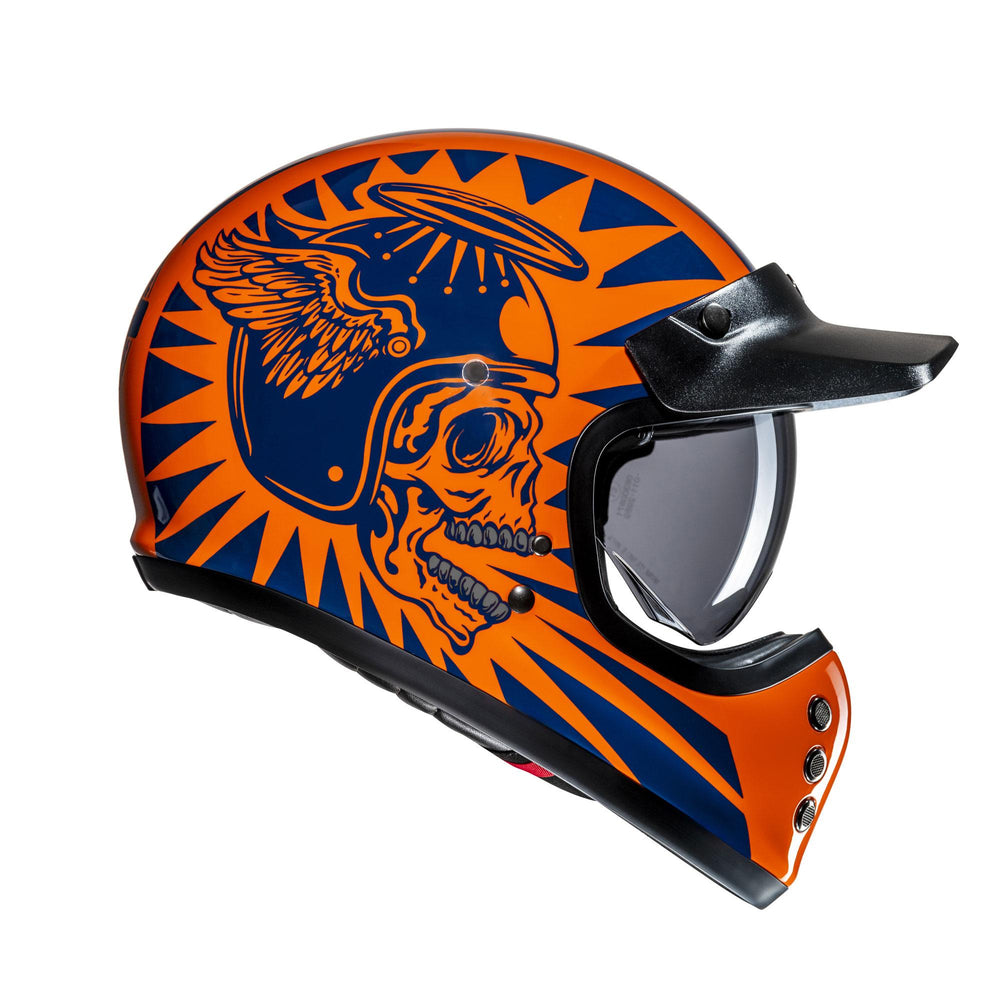 HJC V60 Flame MC5 Black Motorcycle Helmet