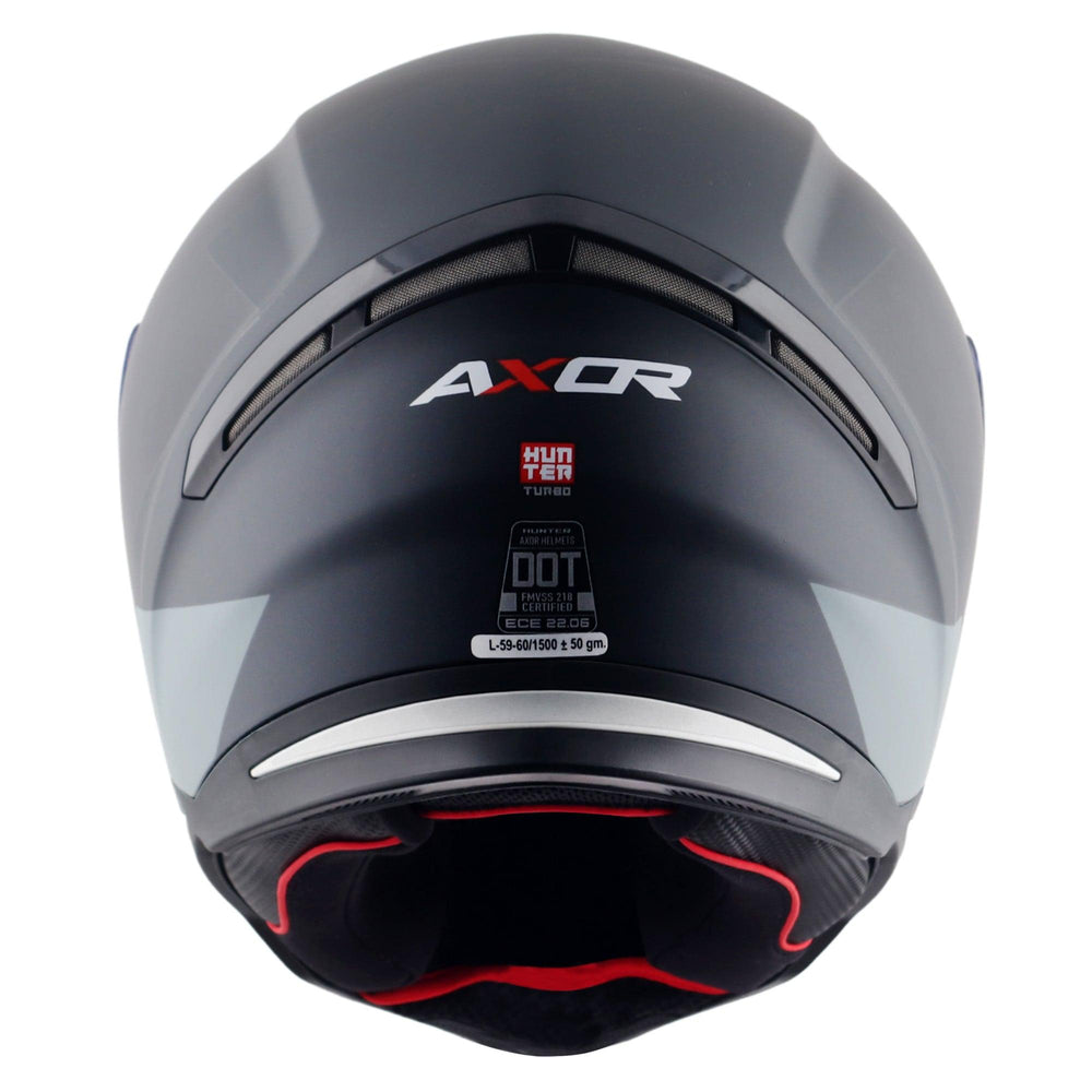 Axor Hunter SH890 Full Face Helmet - Turbo Black Grey Matt