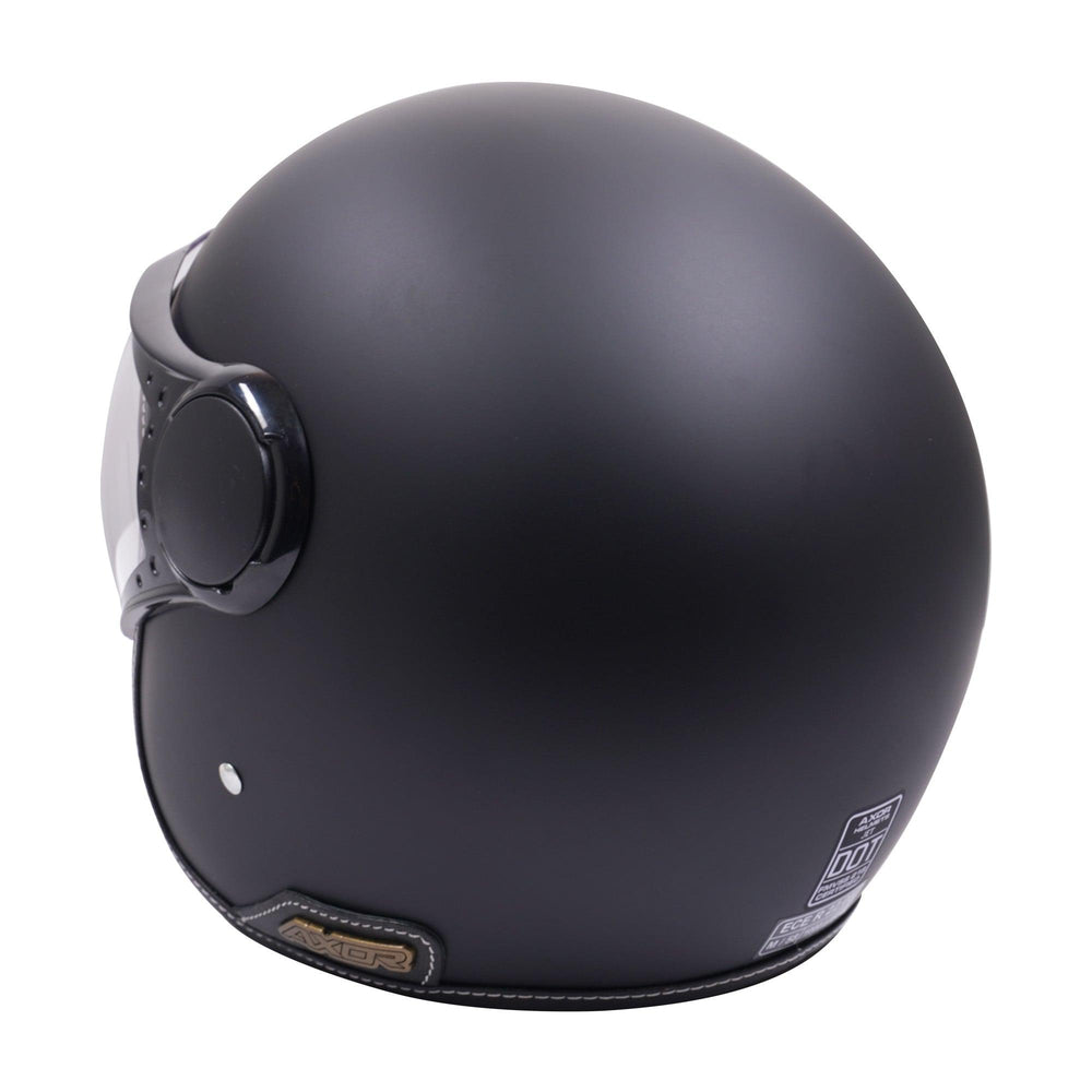 Axor Jet Open Face Helmet - Matt Black / Black