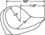 Drag Specialties Backrest Compatible Black Stitching Solo Seat For Harley Davidson FLSTC1450 2000-2003 - Black