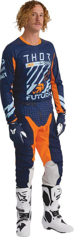 Thor Launchmode Futura Jersey - Light Blue/Navy/Orange