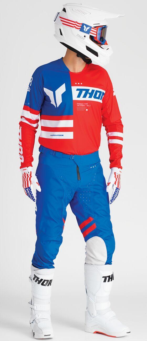 Thor Launchmode Gloves - Blue/Red/White