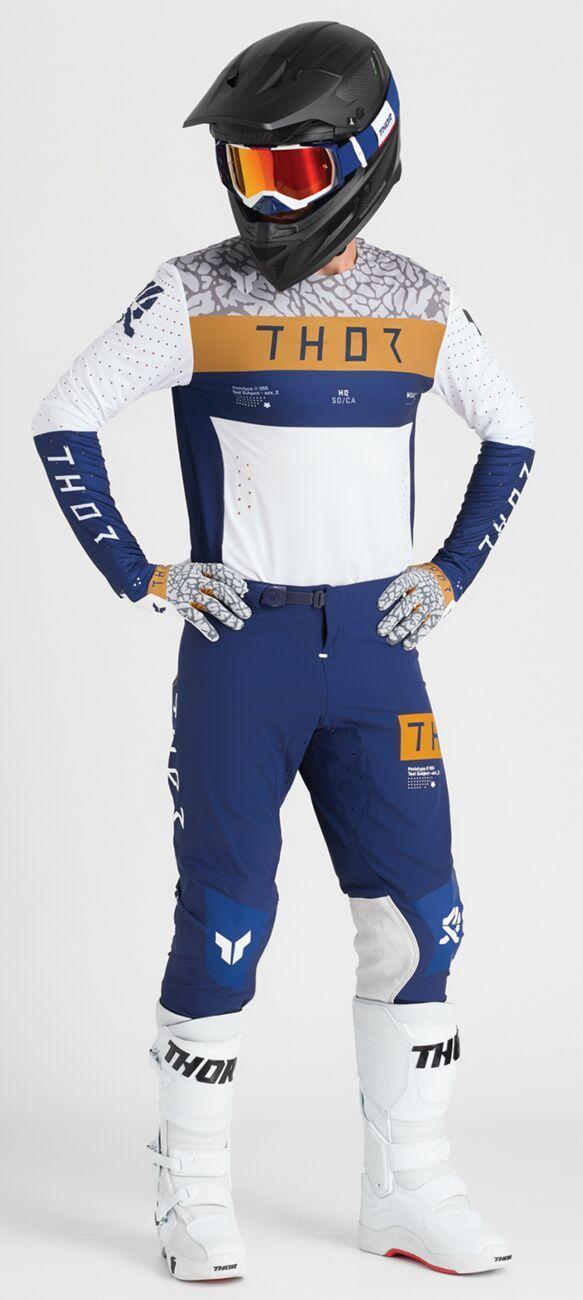 Thor Sportmode Bravo Gloves - Copper/Grey/Navy/White