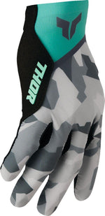 Thor Womens Sportmode Shadow Gloves - Black Grey Teal White