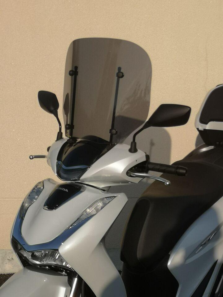 Bullster Windscreen For Honda SH 125 I 37.5 cm (14-3 4") - Grey Smoke