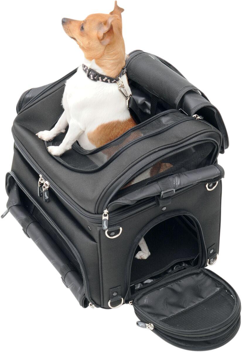 Saddlemen Pet Voyager Rear Carrier Bag - Black/Chrome