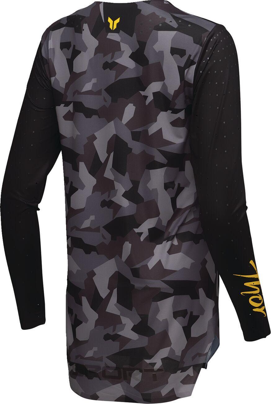 Thor Womens Sportmode Shadow Jersey - Black Camo Grey Yellow