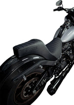 Slyfox High Noon Seat For Harley Davidson FLSB 1750 ABS 2018-2021 Black Logo/Classic Stitch - Black